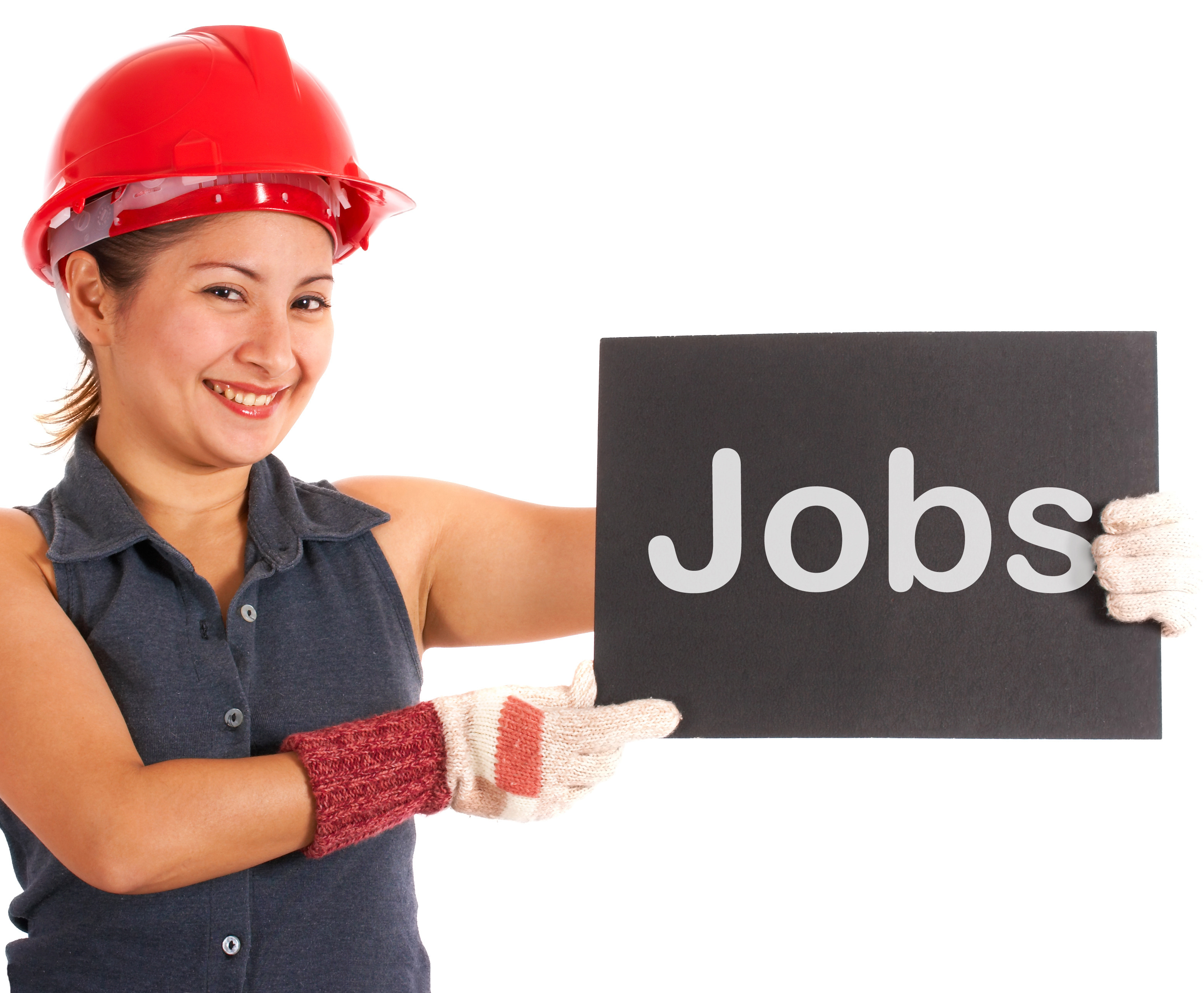 jobs sign with construction worker showing careers fyqr0EwO